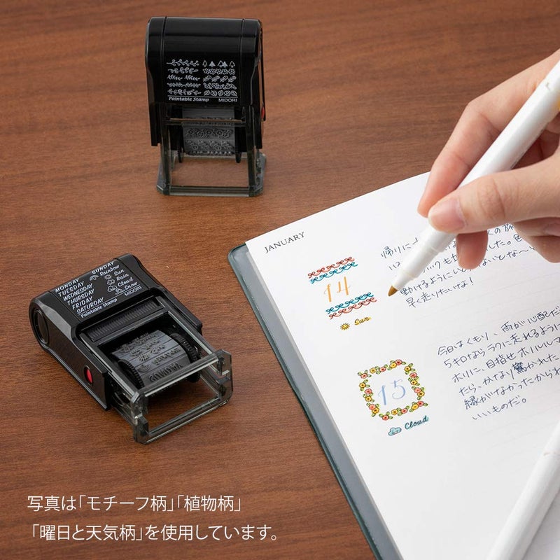 Midori 35375006 Rotating Stamp, Day and Weather Pattern - Image 5